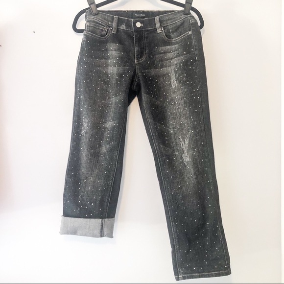 White House Black Market Crystal Blk Crop Denim, 6 - Picture 1 of 8